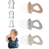 40Bandit 離乳食フィーダー フルーツフィーダー シリコントップ3つ付き 離乳食調理セット 歯固め 赤ちゃん おしゃぶり (sand beige)