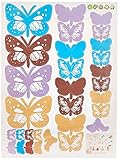 WallStickersUSA Wall Sticker Decal Butterflies Blue Purple Brown Yellow Medium [並行輸入品]