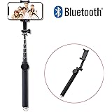 エレコム 自撮り棒 セルカ棒 Bluetooth リモコン付 100cm 【360°回転】 ブラック P-SSB01RBK