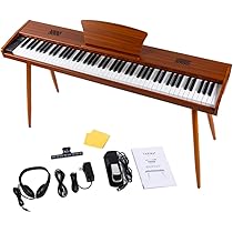 Amazon | Carina 電子ピアノ 88鍵盤 キーボード 木製 一体型スタンド
