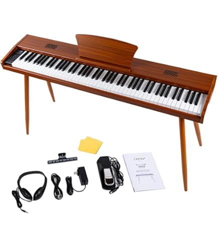 Amazon | 電子ピアノ 88鍵盤 木製 ピアノ 88鍵 Digital Piano ペダル
