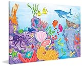 Marmont Hill vintage-kids ' Coral Reef 'キャンバス壁アート 18" x 12" MH-KIDCUR-132-C-18