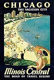 ヴィンテージポスター、シカゴ: The Vacation City (イリノイ州中央鉄道、c1925 24in x 32in CHI600106_2432