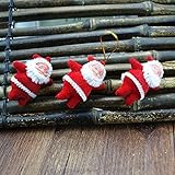 Kicode 2.7"サンタクラウス人形ペンダント吊るす装飾品ためにクリスマス木装飾セットの12