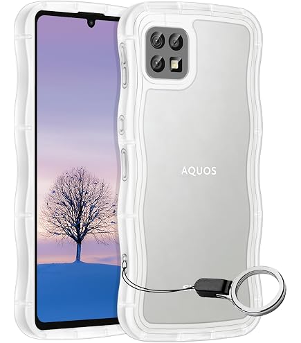 SHARP AQUOS sense6s ケース付き Amazon.co.jp: AQUOS sense6 sense6s ケース クリア ウェーブ リング
