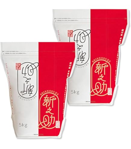 Amazon.co.jp: 新之助 お米 無洗米 10kg (5kg×2) 新潟県［令和7年産