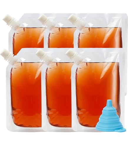 Concealable Flask Kit – 5 Pack Reusable 32oz Liquor Pouches, Leak Proof & BPA Free For Travel - View #6