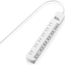 Amazon.co.jp: エレコム 電源タップ 雷ガード 一括&個別スイッチ