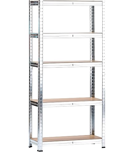 Amazon｜Yaheetech メタルラック スチールラック本体 幅90 5段 90×30