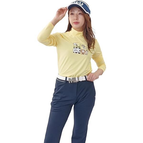 Amazon.co.jp: [MU Sports] ゴルフ レディース 長袖モックネックシャツ