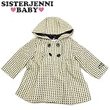 (ジェニィベビー)JENNI BABY ツィード チドリ柄 フード付 コート 95 ブラック(030)
