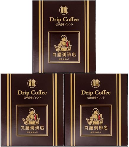 Amazon.co.jp: 丸福珈琲店 ドリップ珈琲 伝承香味ブレンド 5杯×12箱入