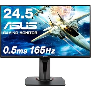 【Amazon.co.jp限定】ASUSゲーミングモニター 24.5インチ VG258QR-J 0.5ms 165Hz…