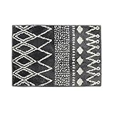 玄関マット バスマット ドアマット 北欧 屋内 屋外 3色 45 X 65 cm (グレー)