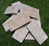 【工場直販】ザラライト大理石 トラバーチン床材タンブル (200×100×30ｍｍ [12枚セット　0.24㎡])