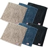 [タバラット] ちょうどいい タオルハンカチ ハンドタオル 今治タオル メンズ ハンカチ 22.5×23cm Tps-152R (6枚, 6色アソートA)