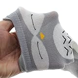 キッズベビーカートン柄の 幼児アンチスリップハイソックス ウォーマーストッキング 綿 タイツ パターン:ふくろう