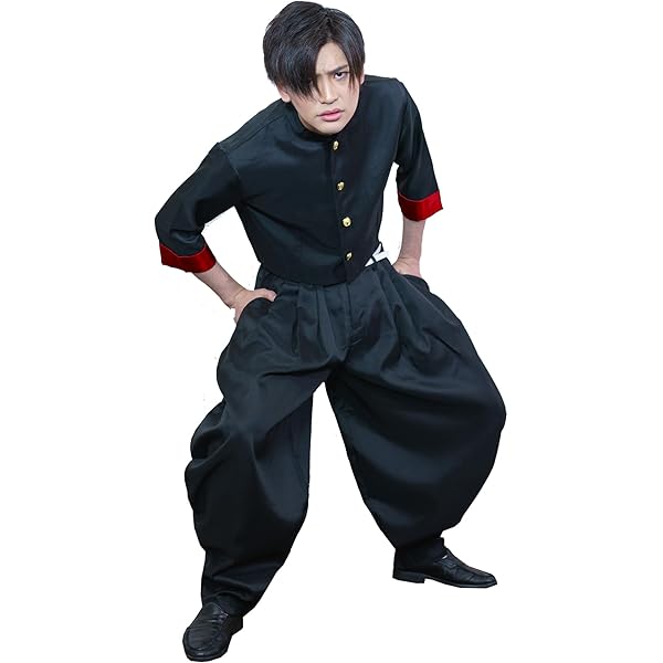 Amazon | [AYAY] COS 極族 変形学生服 ちょうちんボンタン (男S