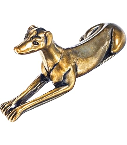 置物☆グレイハウンド ブロンズ像 重量感あり アンティーク 犬