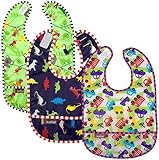 Kushies Taffeta Waterproof Bib - Multi - Boy - 3 ct by Kushies