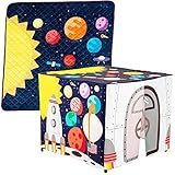 Kid 's Perfect Adventureバンドル – AstronautリバーシブルPlay Mat and宇宙船Teepee – Perfect Playroom装飾for Boys and