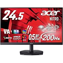 Amazon.co.jp: Acer 24.5インチ フルHD 200Hz 0.5ms(GTG) 広視野角 VA