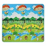 Fanala Cartoonベビーキッド幼児用再生クロールマットTwo Sides Playingアクティビティパッド(米国Stock )