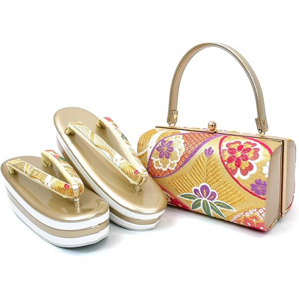 草履バッグセット 西陣織 正絹帯地 Lサイズ 和装着物 NO17839 草履