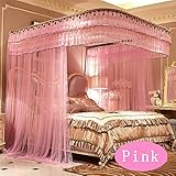 royal- U型手動でレール釣りロッドMosquito Net three-door Singleダブル暗号化Thickeningステンレススチールブラケット 1.5m (5 Feet) Bed ピ