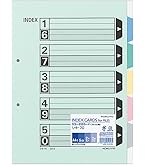 専用　4枚 Amazon | コクヨ インデックス ファイル 仕切カード A4 4穴 5山