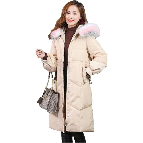 Amazon | [バーク] レディース ファー付き ニットダッフルコート