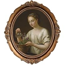 ANTIQUE＊/アンティーク＊　　☆絵画★　楕円形フレーム Amazon.co.jp: フォトフレーム、アンティークフォトフレーム油絵