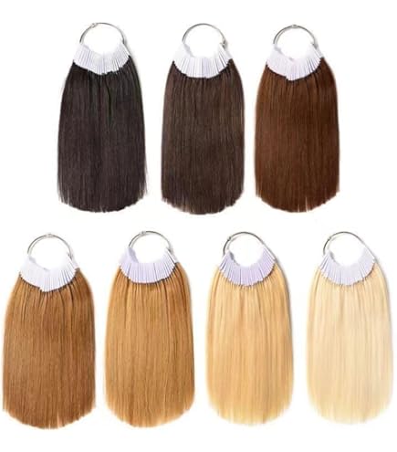 Amazon.co.jp: ヘアカラーテスト毛束 人毛 白髪混じり30％ 20本入