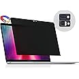 Peslv プライバシースクリーン MacBook Pro 15インチ (2016-2019) 磁気リムーバブルアンチブルーライトグレア覗き見フィルター ブラックアウトスクリーンプロテクター Mac 15インチノートパソコンモデル(A1707、A19