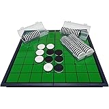 マグネット-テーブルゲーム磁石を備えた両面折りたたみボード付き白黒棋-折りたたみ収納可能でプレゼントにもぴったり -ぶつかってもズレない-ストレス解消に2人で初心者の子供向け