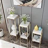 フラワースタンドシンプルなチタン合金屋内棚マルチシェルフフラワーポットラック (Color : White, Size : 100*33*30cm)