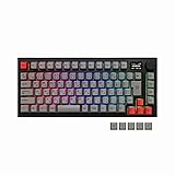 BAROCCOMiSTEL MD750 Delight JIS (日本語配列/OUTEMU 静音クリーム軸) 有線 USB 無線 Bluetooth/2.4Ghz 75%レイアウト 86キ― 黒色 PBT Outemu バックライトRGB搭載 1.2 インチ LCD モニター搭載 Nキーロールオーバー対応 【日本正規代理店製品】 ML-MD750D-J-CY/BK