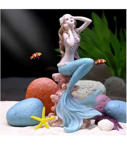 Amazon.co.jp: アクアリウム 水槽 オブジェ 人魚 人形 人魚姫装飾
