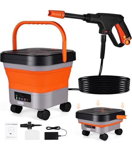 ASTA 高圧洗浄機 コードレス 充電式 13Lバケツ一体型 折りたたみ式 軽量 Amazon | ASTA 高圧洗浄機 コードレス 充電式 洗車 PSE認証済み