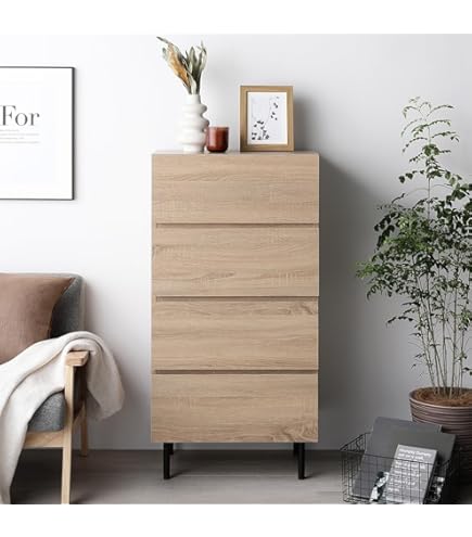 Amazon｜大川家具 関家具 ハイチェスト 60cm幅6段 ブラウン 222774 