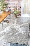 nuLOOM Handmade Indoor/Outdoor Starfish Porch Area Rugs 4' x 6' Grey [並行輸入品]