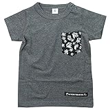 《H28年夏物》JEANS-b(ジーンズベー) 製品洗い加工済み スラブ天竺半袖botanical半袖Tシャツ 130cm/MC NO.B-360138