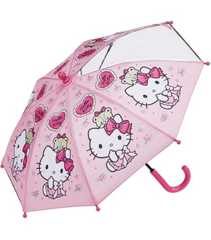 Amazon｜サンリオ 子供用 キャラクター耳付き傘 長傘 ジャンプ ハロー