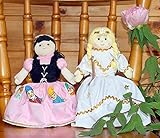 布おもちゃ 布人形　　布絵本　　変身人形　　フリップオーバードール　白雪姫&シンデレラ 人形劇ギフトセット　【世界の童話】　　幼児教育