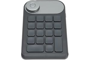 Mini Keydial KD100 エクスプレス キー ペン ディスプレイおよび描画タブレット用リモート キーボード、18 個のカスタマイズ可能なキー 2.4 GHz ワイヤレス片手ショートカット キー キーパッド、アニメーション、イラスト用