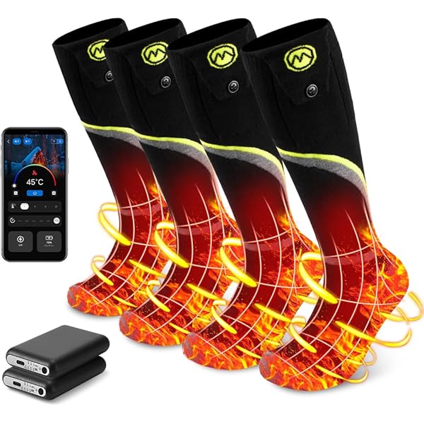 Amazon.co.jp: 【3足/2足/1足入り】電熱ソックス 自動接続 つま先発熱