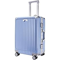 リベティ多機能キャリーケース【エナメルスカイブルー Sサイズ】 多機能スーツケース Sサイズ 機内持ち込み | Libetee 多機能