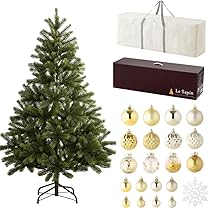 Amazon.co.jp: Le Sapin クリスマスツリー 葉が落ちにくい 収納箱付き