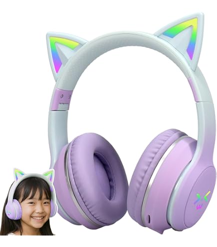 ✨希少✨Brookstone 8色に光る！ネコ耳ワイヤレスヘッドフォン　sony Amazon.co.jp: LED付き 高機能 ネコ耳ヘッドフォン 『AXENT WEAR』 Cat