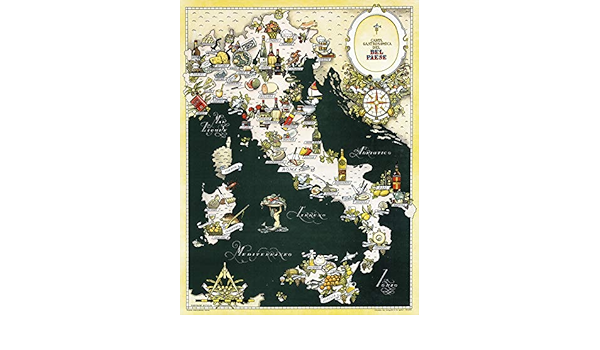 Amazon Riley Creative Solutions イタリア グルメ地図 カルタ ガストロミカ イタリア料理 キッチン レストラン 装飾アート 3サイズ L アートフレーム ポスター オンライン通販